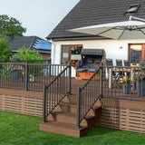 Freedom 2.5-in x 2.5-in x 4-ft Matte Bronze Aluminum Deck Post