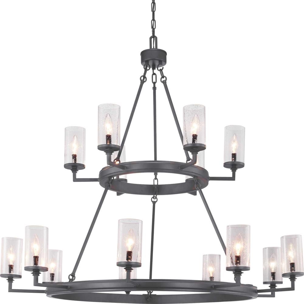 Progress Lighting Gresham 15-Light Black Transitional Chandelier