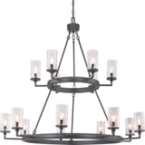 Progress Lighting Gresham 15-Light Black Transitional Chandelier