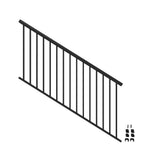 Freedom VersaRail Winchester 6-ft x 36-in Matte Black Aluminum Deck Stair Rail Kit