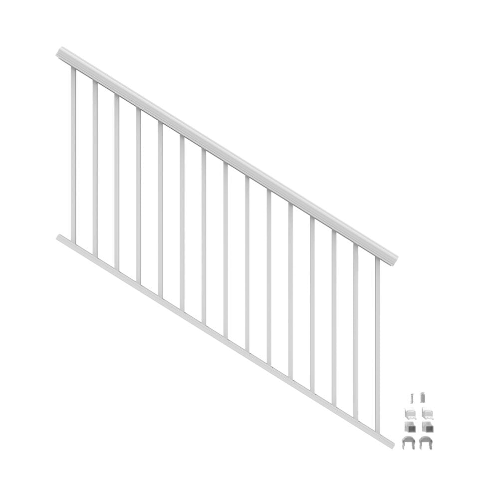 Freedom VersaRail Cambridge 6-ft x 36-in White Aluminum Deck Stair Rail Kit