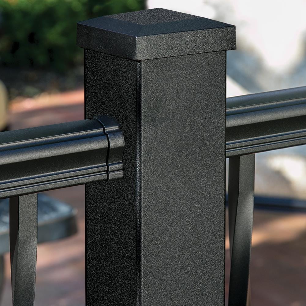 Freedom 4.25-in x 4.85-in x 3-ft Matte Black Aluminum Deck Post Sleeve