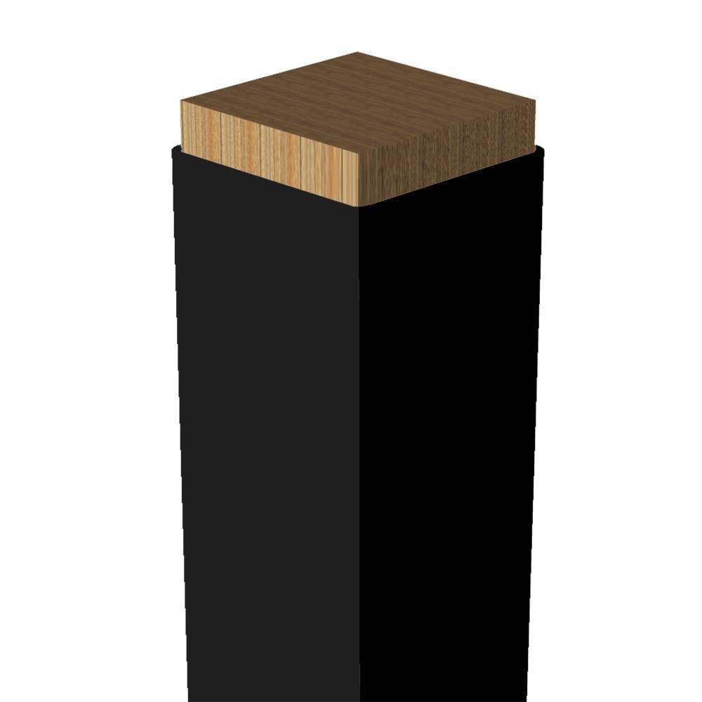 Freedom 4.25-in x 4.85-in x 3-ft Matte Black Aluminum Deck Post Sleeve