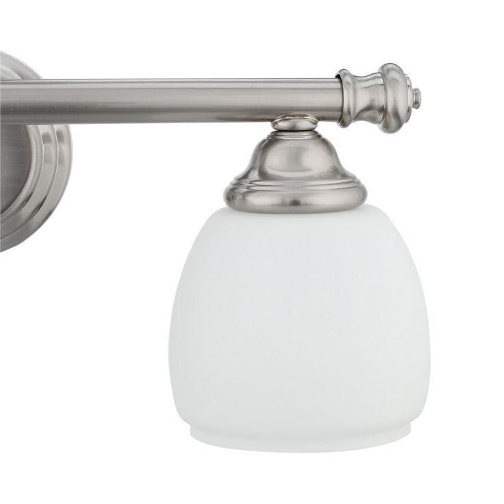 Cedar Cove 3-Light Brushed Nickel Vanity Light with Etched Opal Glass Shades