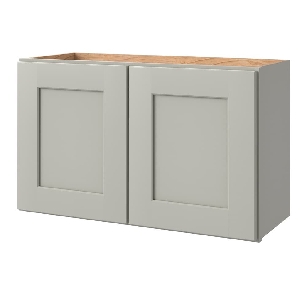 allen + roth Stonewall 30-in W x 18.125-in H x 12-in D Stone Wall Fully Assembled Cabinet (Flat Panel Shaker Door Style)