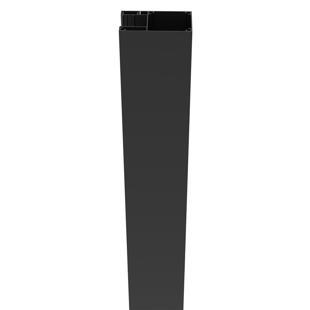 Freedom 5.26-in x 6.89-in x 6-ft Matte Black Aluminum Deck Post