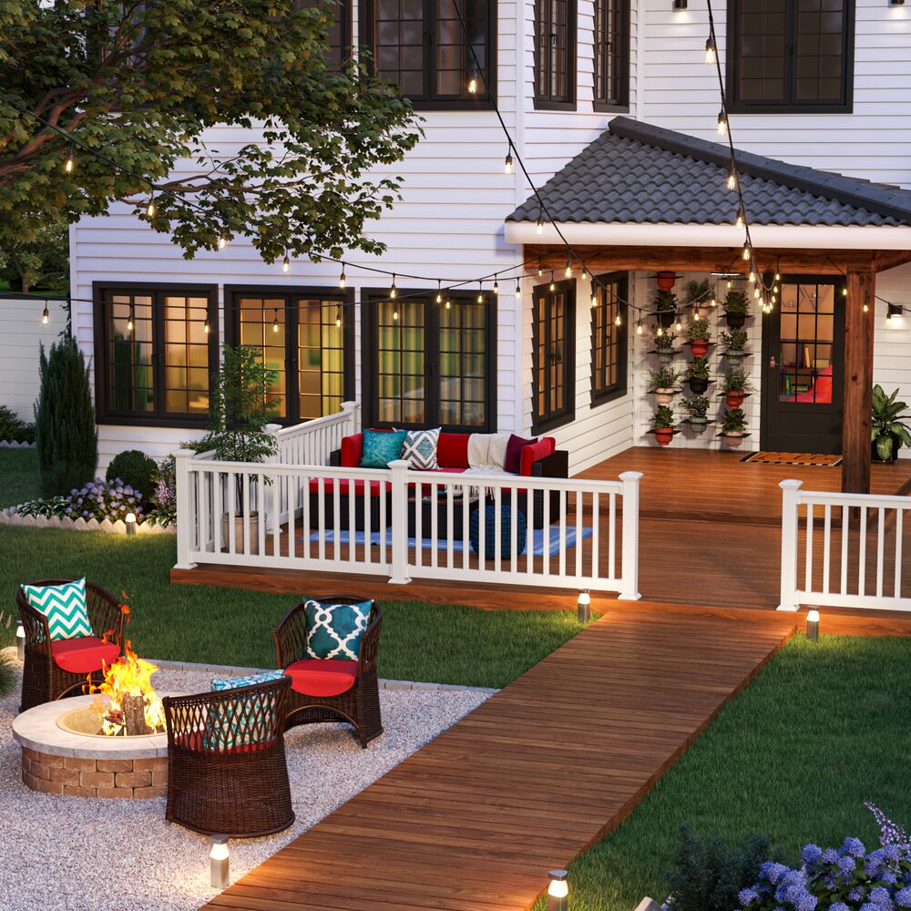 Freedom Lincoln White Vinyl Deck Rail Kit