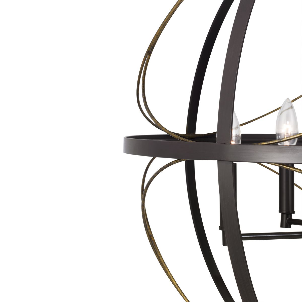 Progress Lighting Brandywine 6-Light Antique Bronze Transitional Globe Large Hanging Pendant Light