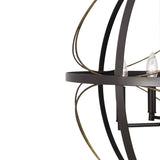 Progress Lighting Brandywine 6-Light Antique Bronze Transitional Globe Large Hanging Pendant Light
