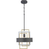 Progress Lighting Adagio 3-Light Matte Black Modern/Contemporary Geometric Medium Hanging Pendant Light