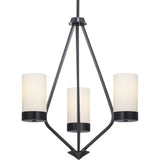 Progress Lighting Elevate 3-Light Matte Black Modern/Contemporary Chandelier