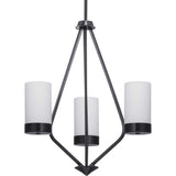 Progress Lighting Elevate 3-Light Matte Black Modern/Contemporary Chandelier