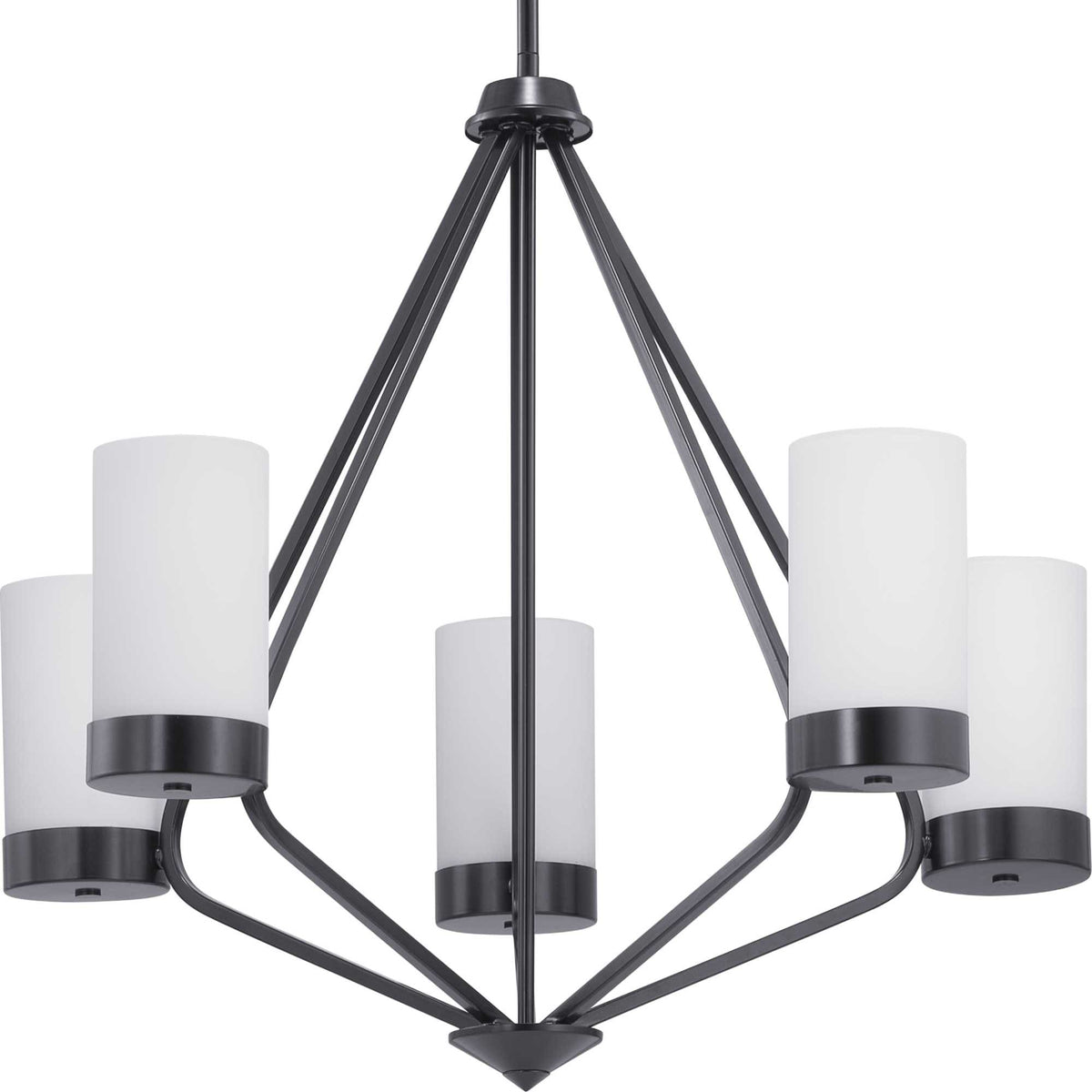 Progress Lighting Elevate 5-Light Matte Black Modern/Contemporary Chandelier