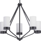 Progress Lighting Elevate 5-Light Matte Black Modern/Contemporary Chandelier