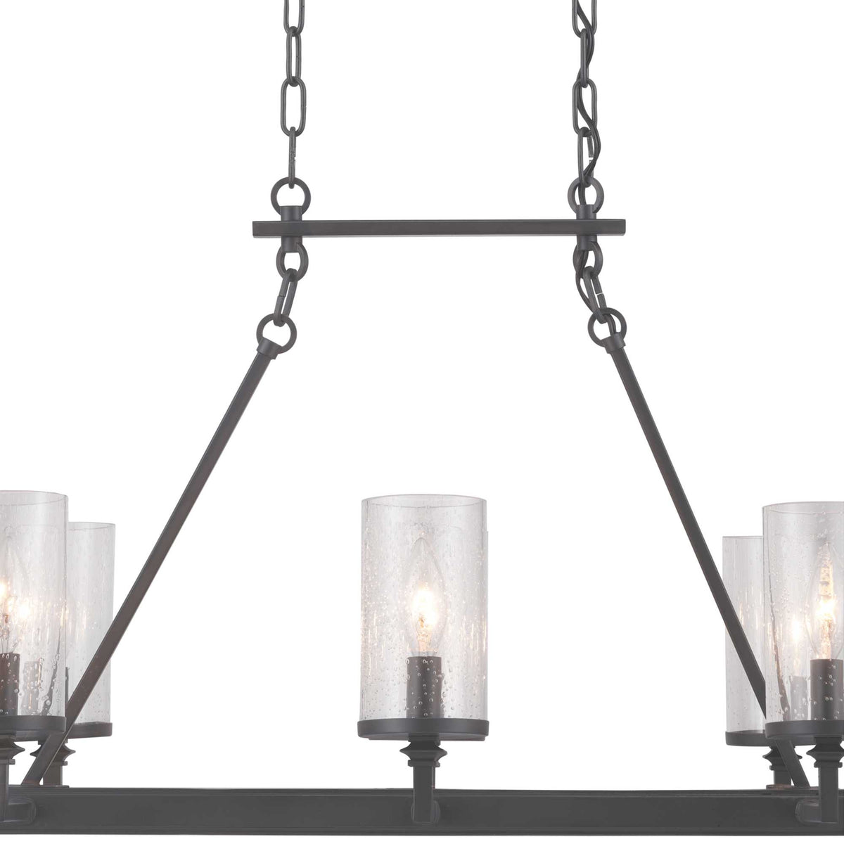 Progress Lighting Gresham 8-Light Black Transitional Chandelier