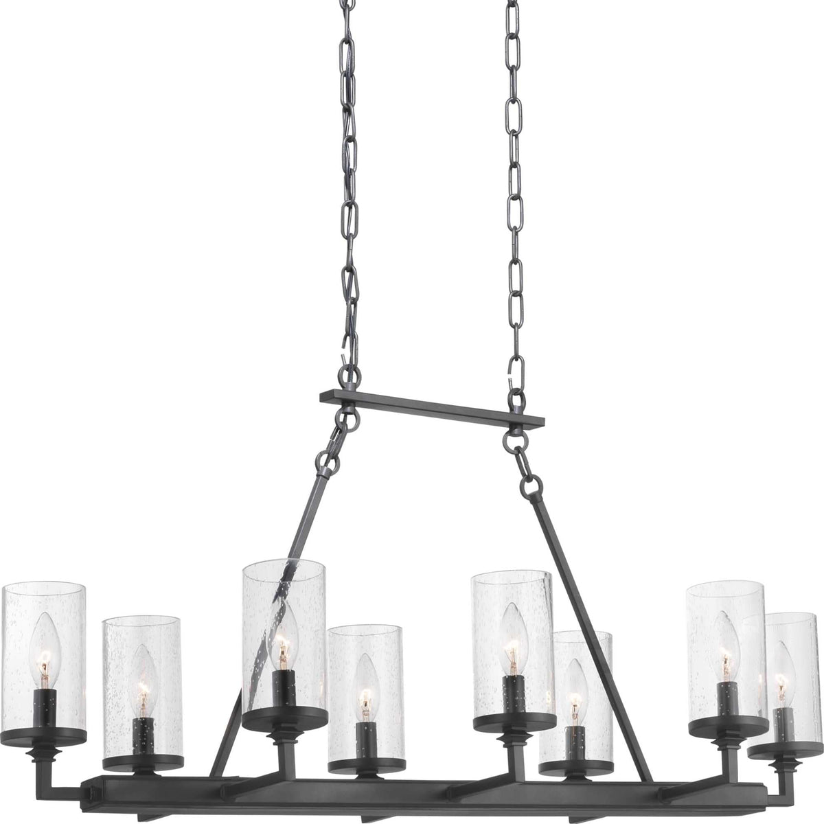 Progress Lighting Gresham 8-Light Black Transitional Chandelier