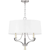 Progress Lighting Nealy 3-Light Brushed Nickel Modern/Contemporary Chandelier