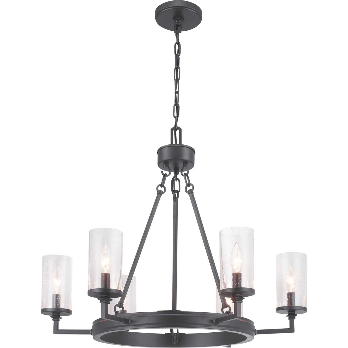 Progress Lighting Gresham 6-Light Black Transitional Chandelier