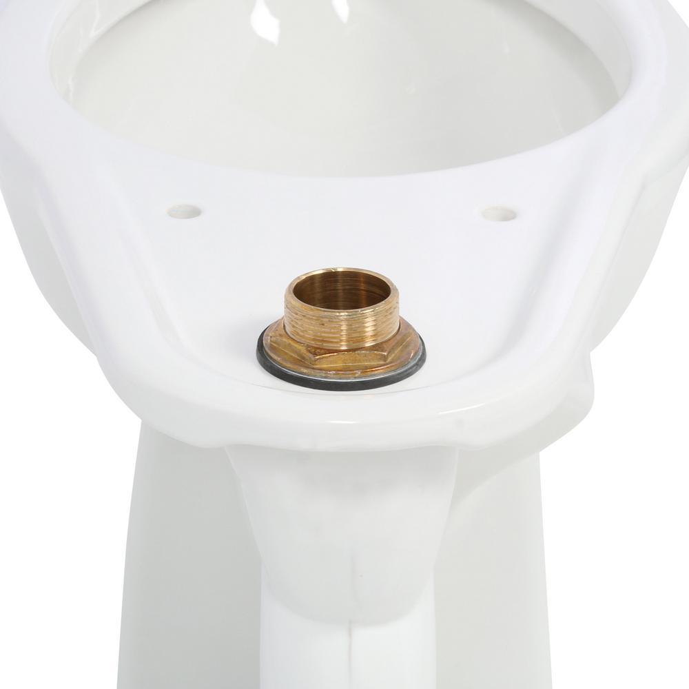 Madera 1.1-1.6 GPF Universal Flushometer Elongated Toilet Bowl Only with EverClean in White - Super Arbor