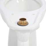 Madera 1.1-1.6 GPF Universal Flushometer Elongated Toilet Bowl Only with EverClean in White - Super Arbor