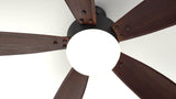 Harbor Breeze Saratoga 60-in Oil-Rubbed Bronze LED Indoor Ceiling Fan with Light Kit and Remote (5-Blade)