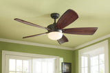Harbor Breeze Saratoga 60-in Oil-Rubbed Bronze LED Indoor Ceiling Fan with Light Kit and Remote (5-Blade)