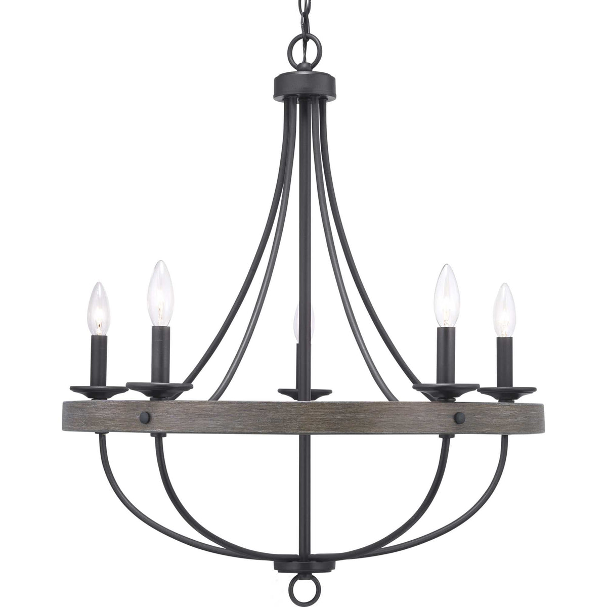 Progress Lighting Gulliver 5-Light Black Coastal Chandelier