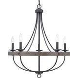 Progress Lighting Gulliver 5-Light Black Coastal Chandelier