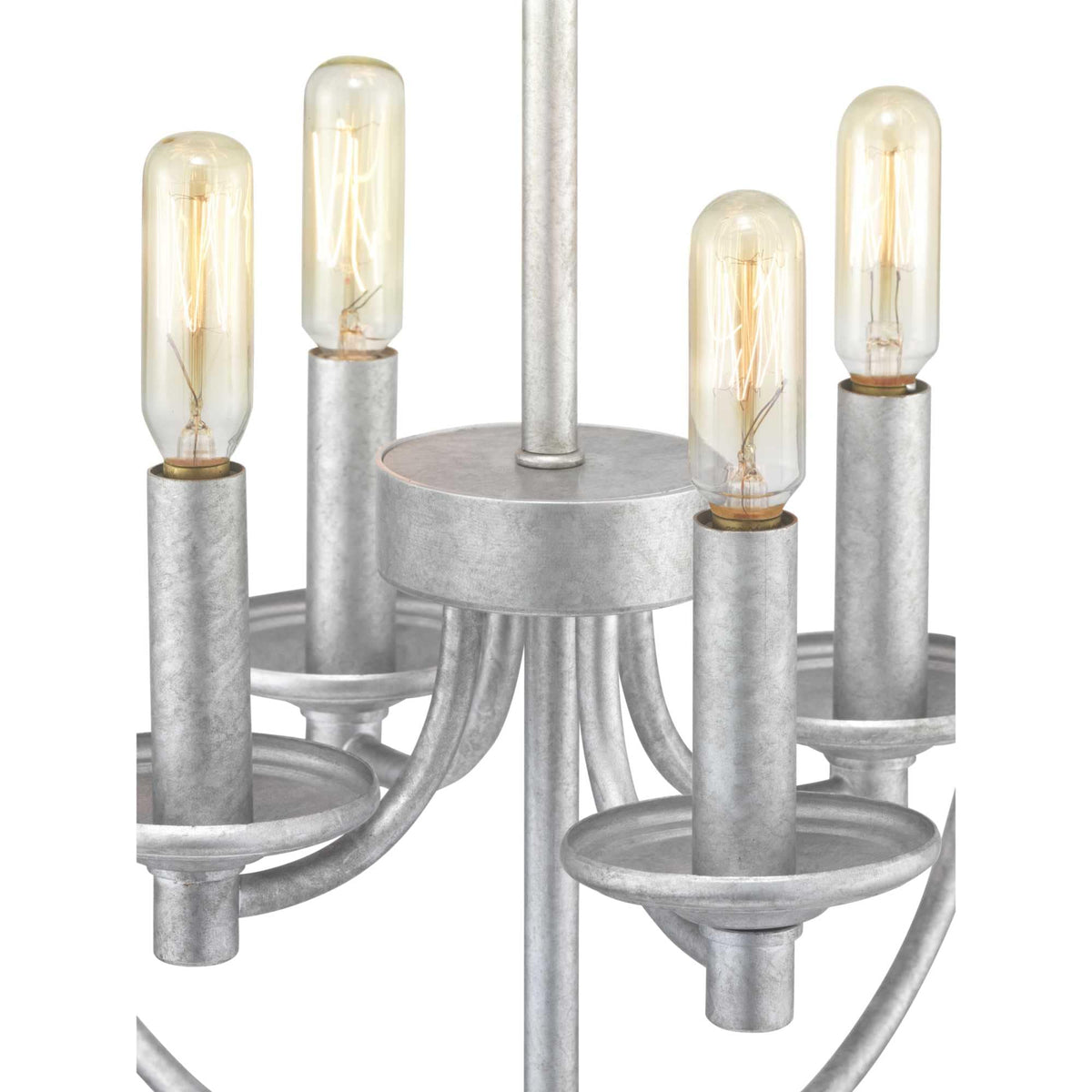 Progress Lighting Gulliver 4-Light Galvanized Farmhouse Lantern Medium Hanging Pendant Light