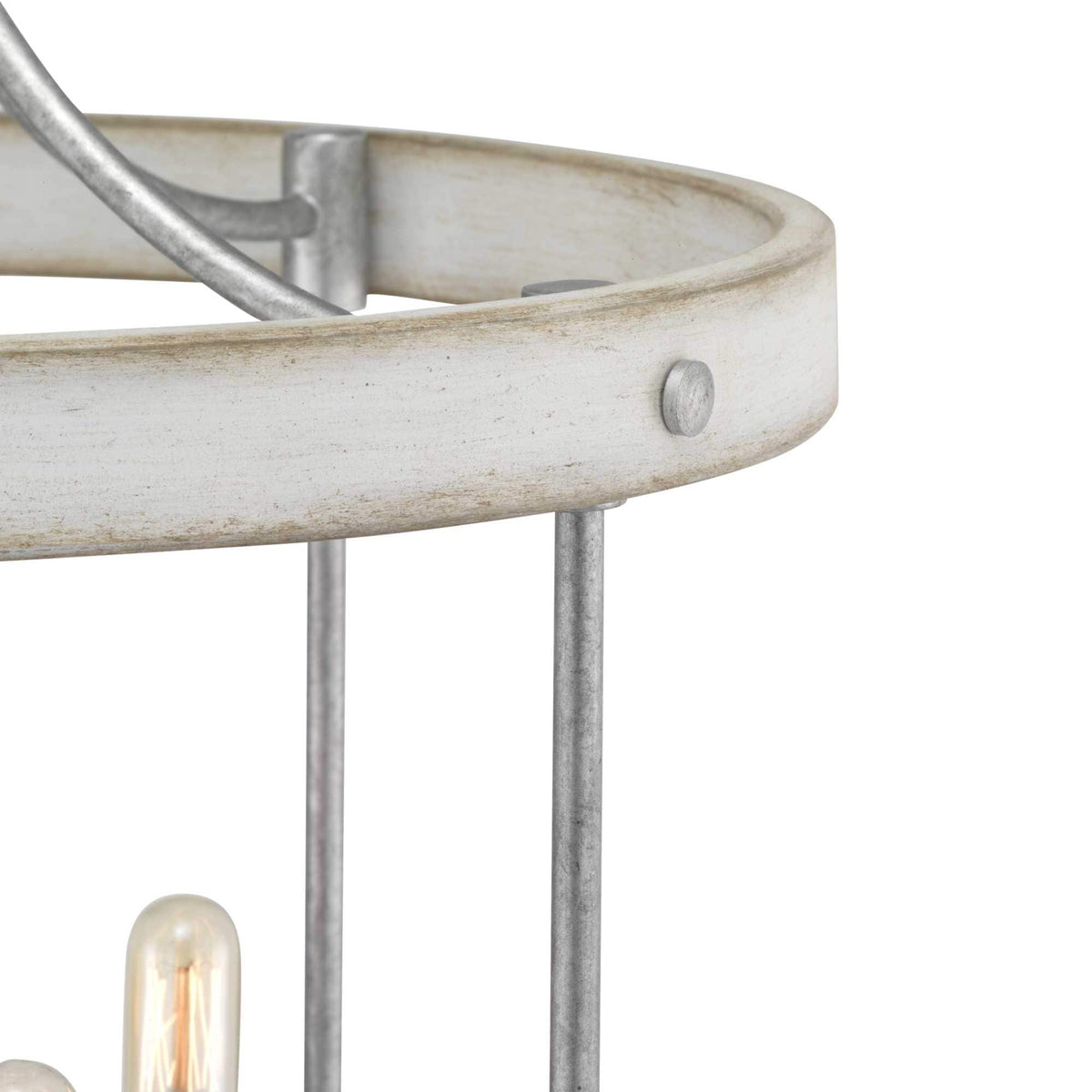 Progress Lighting Gulliver 4-Light Galvanized Farmhouse Lantern Medium Hanging Pendant Light