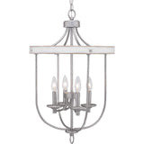 Progress Lighting Gulliver 4-Light Galvanized Farmhouse Lantern Medium Hanging Pendant Light