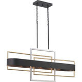 Progress Lighting Adagio 6-Light Matte Black Modern/Contemporary Chandelier