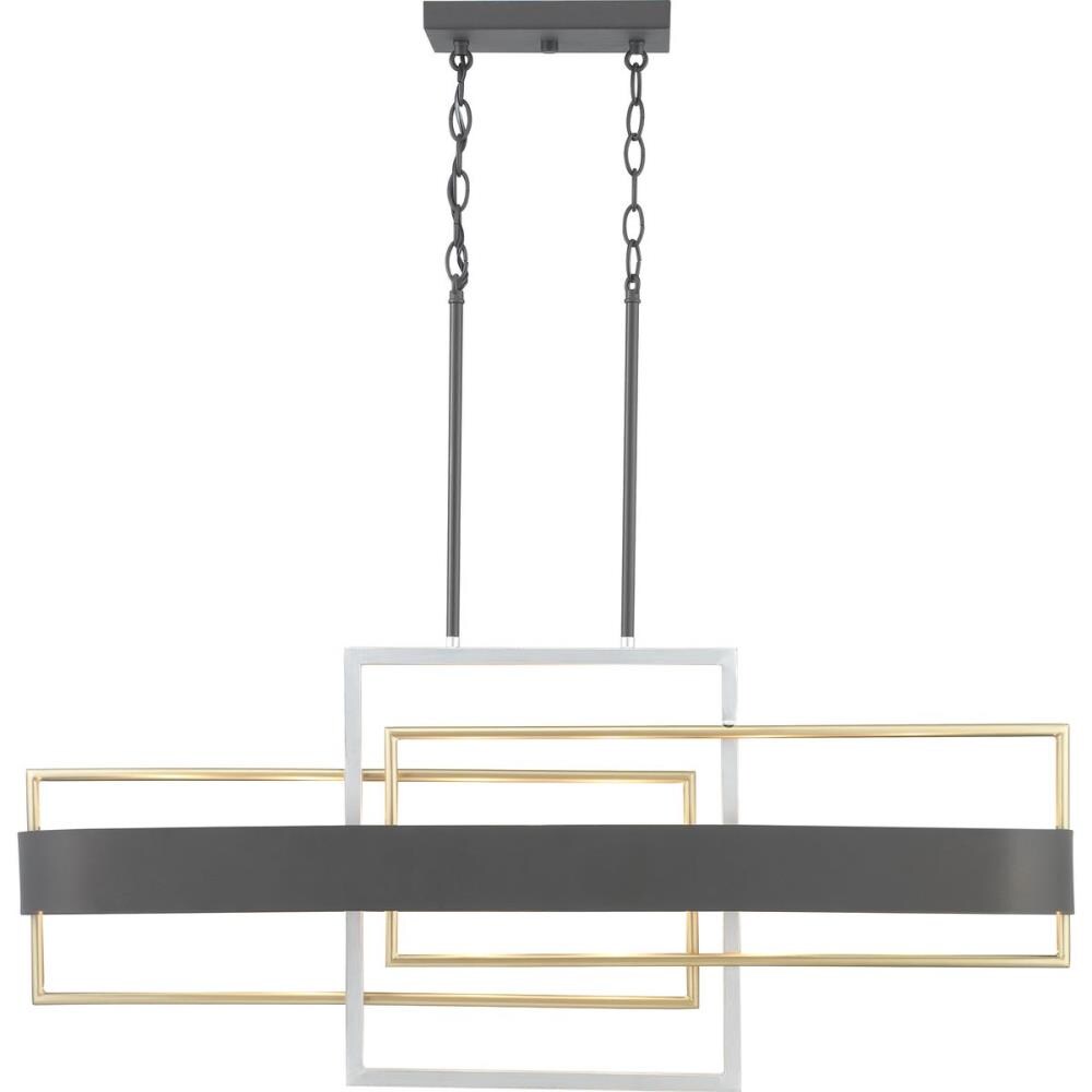 Progress Lighting Adagio 6-Light Matte Black Modern/Contemporary Chandelier