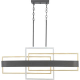 Progress Lighting Adagio 6-Light Matte Black Modern/Contemporary Chandelier
