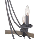 Progress Lighting Gulliver 9-Light Black Coastal Chandelier