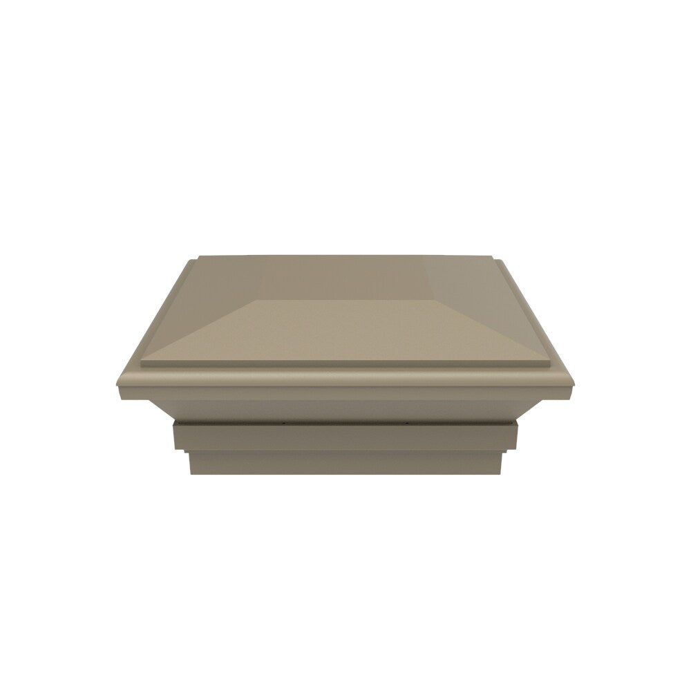 Freedom 5-in W x 5-in L Khaki Vinyl Fence Post Top- Fits Common Post Measurement: 5-in x 5-in