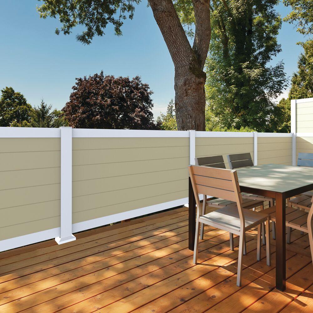 Freedom 6-ft White Aluminum Privacy Frame