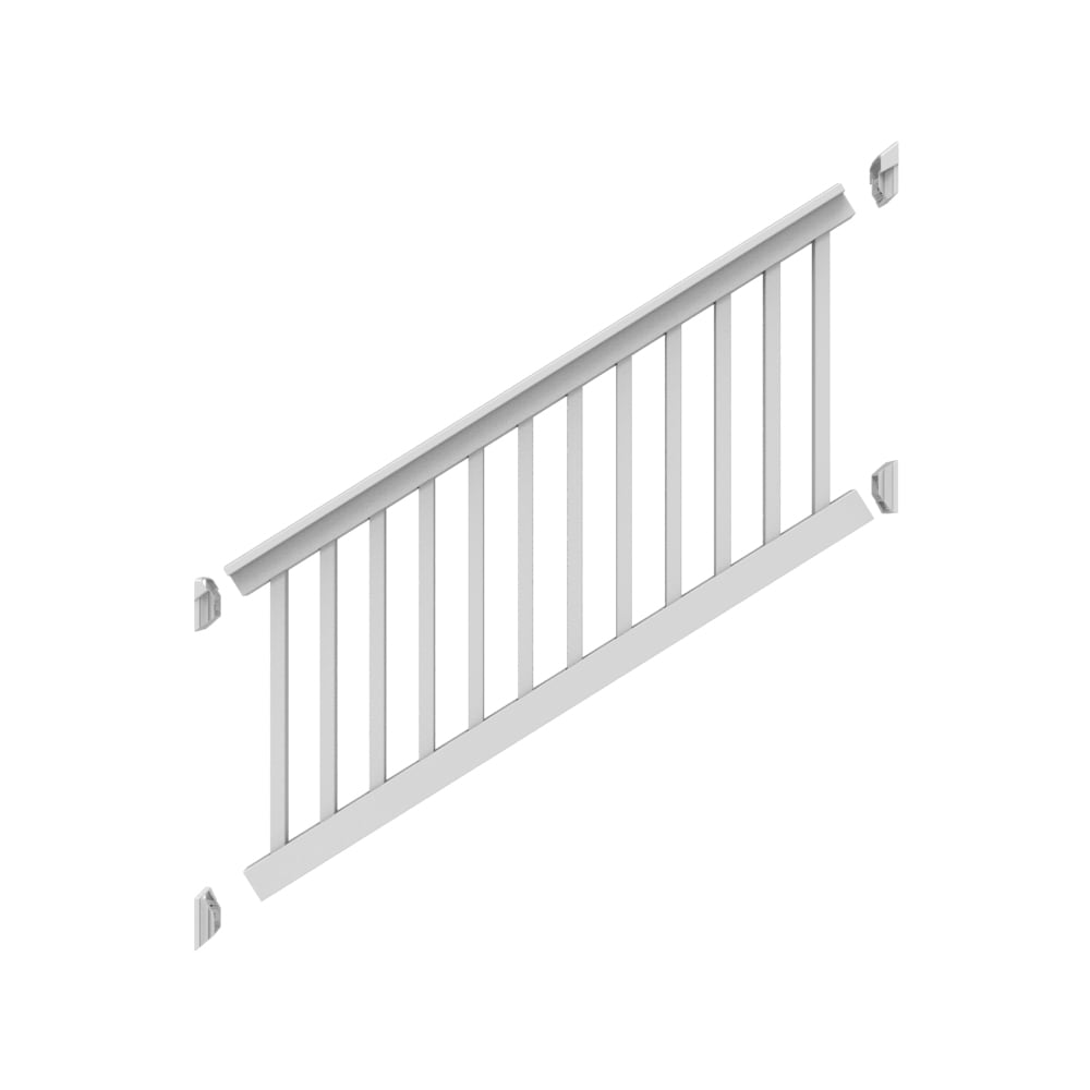 Freedom Lincoln White Vinyl Deck Stair Rail Kit