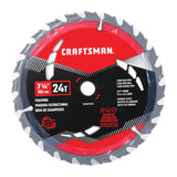 CRAFTSMAN 7-1/4-in 24-Tooth Carbide Circular Saw Blade