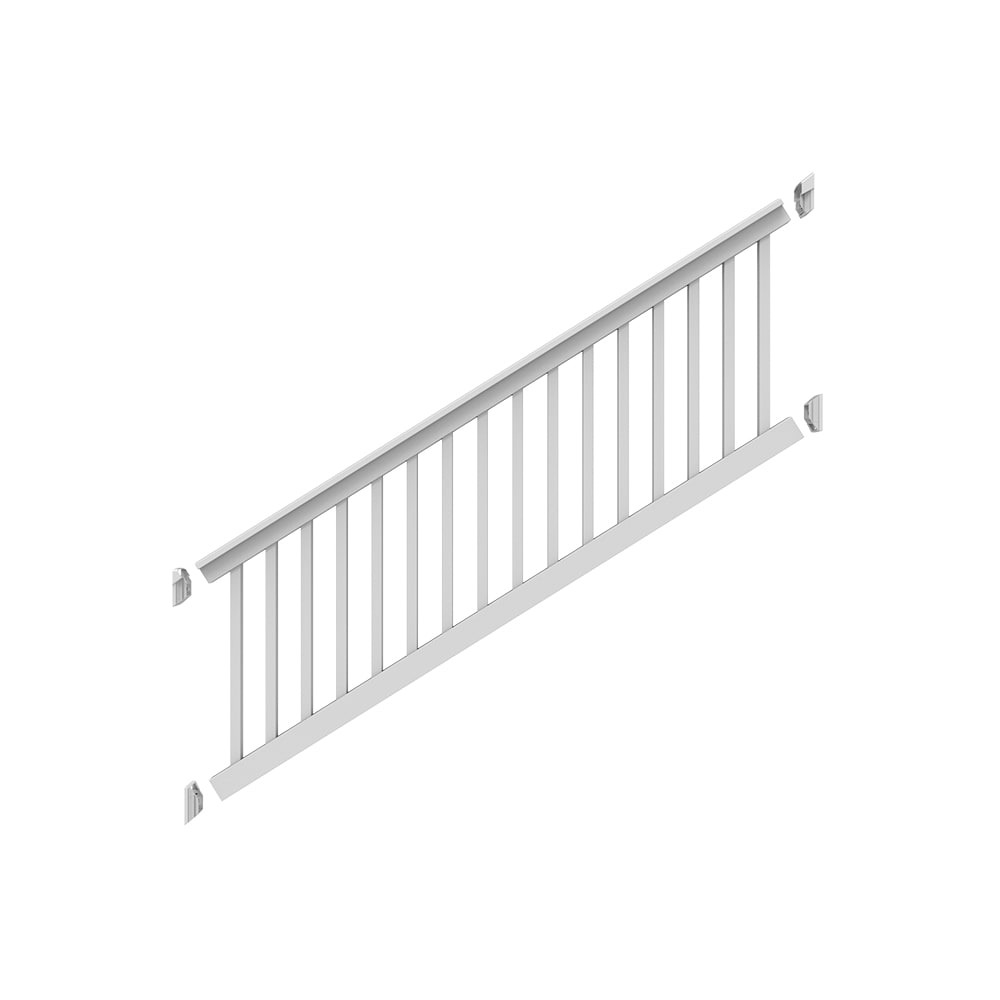 Freedom Lincoln White Vinyl Deck Stair Rail Kit