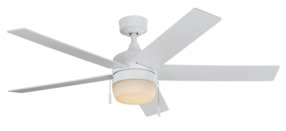 Harbor Breeze Newbern 52-in White Indoor Ceiling Fan with Light (5-Blade)