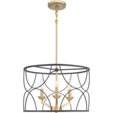 Progress Lighting Landree 3-Light Matte Black Traditional Chandelier
