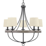 Progress Lighting Gulliver 5-Light Black Coastal Chandelier