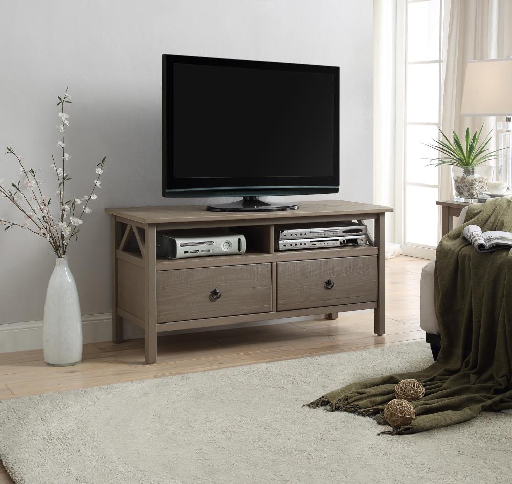 Linon Traditional Driftwood Tv Cabinet (Accommodates TVs up to 40-in)