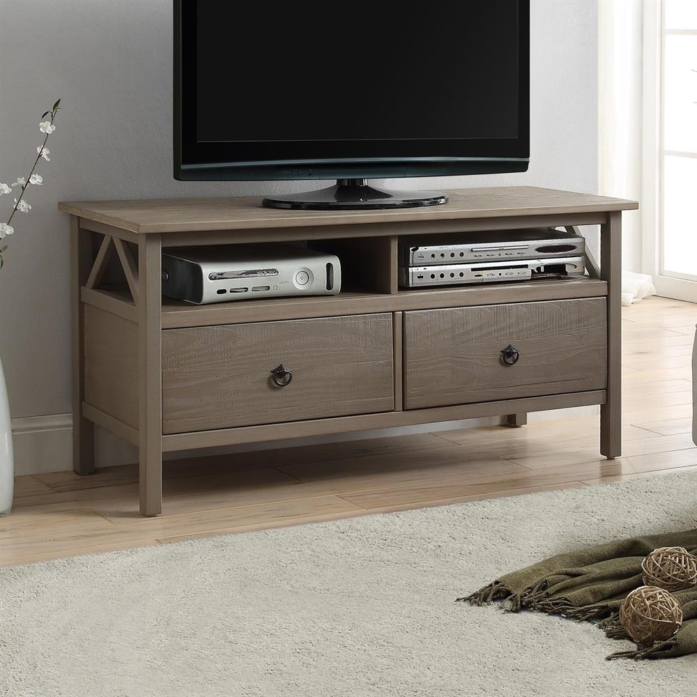 Linon Traditional Driftwood Tv Cabinet (Accommodates TVs up to 40-in)