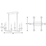 Progress Lighting Blakely 6-Light Black Modern/Contemporary Chandelier