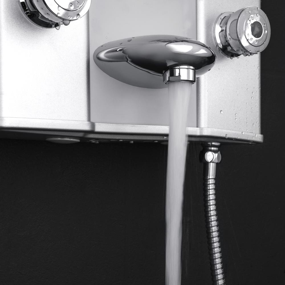 AKDY 51-in Aluminum 8-Spray Shower Panel System (Valve Included)