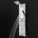 AKDY 51-in Aluminum 8-Spray Shower Panel System (Valve Included)