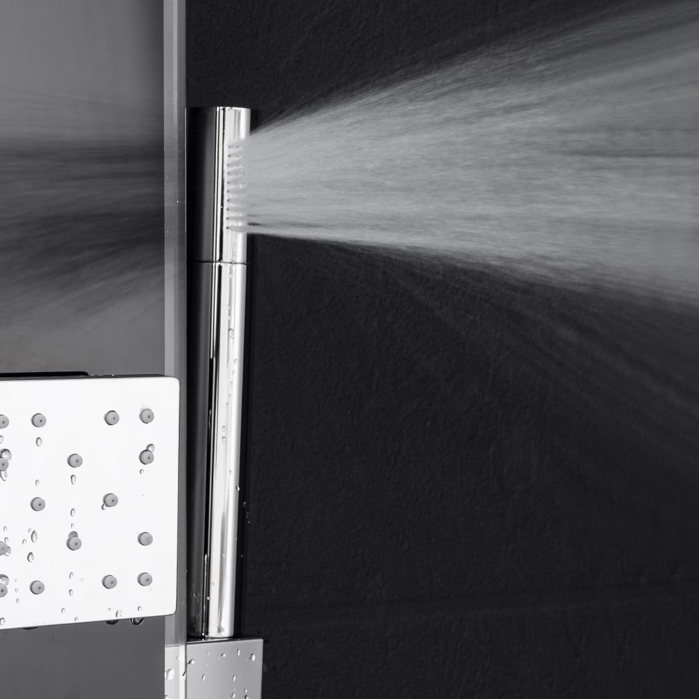 AKDY 35-in Black 2-Spray Shower Panel System