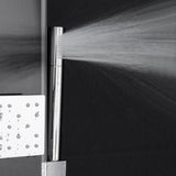 AKDY 35-in Black 2-Spray Shower Panel System